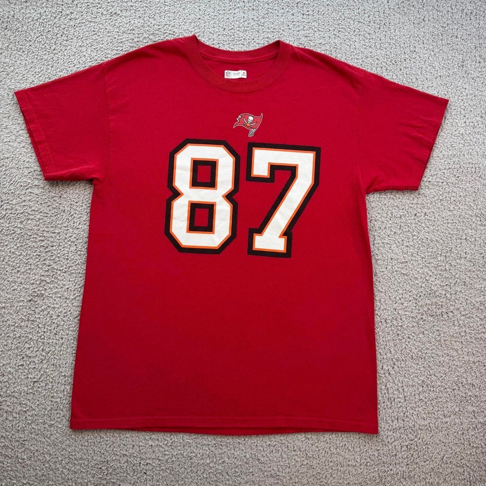Tampa Bay Buccaneers Rob Gronkowski #87 NFL Team Apparel Red Graphic T Shirt